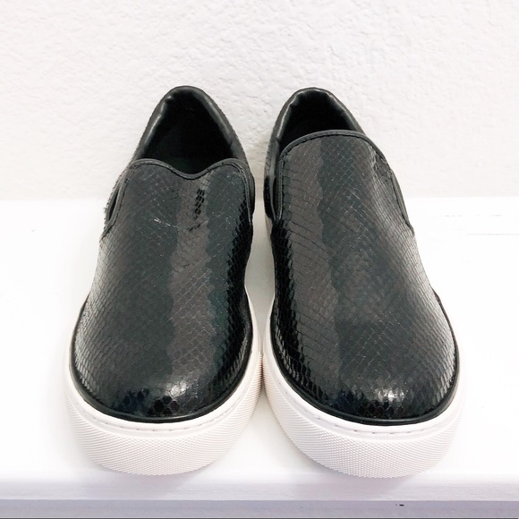 Comme des Garçon Embossed Sneakers Slip-On Shoes Black White Size 11 M NWT $225 - Picture 5 of 14